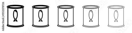 tin can icon simple vector outline logo