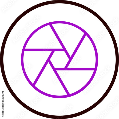 Camera Shutter Vector Line Purple Circle Black