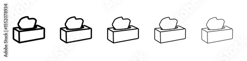 tissue box icon simple vector outline logo