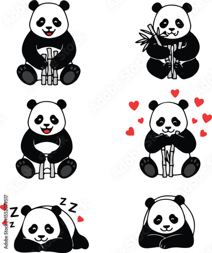 Cute Panda Illustrations: Cartoon Panda Designs for Projects