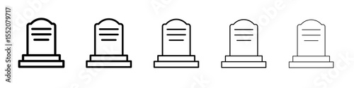 tombstone icon simple vector outline logo