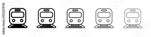 train icon simple vector outline logo