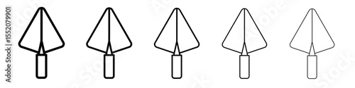 trowel icon simple vector outline logo