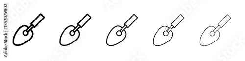 trowel icon simple vector outline logo
