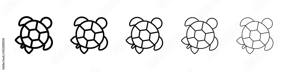 Obraz premium turtle icon simple vector outline logo