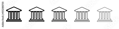 university icon simple vector outline logo