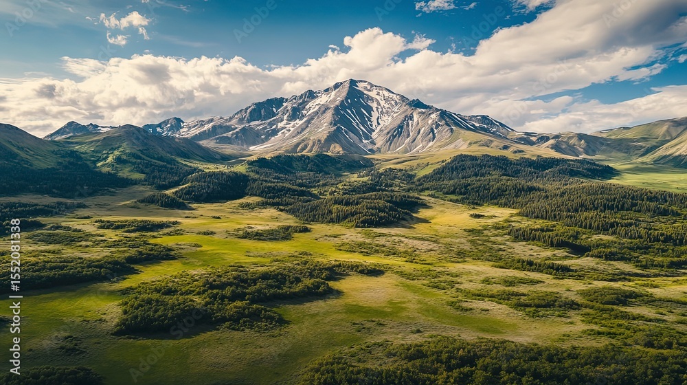 Fototapeta premium panoramic view of the mountain, landscape of the mountain