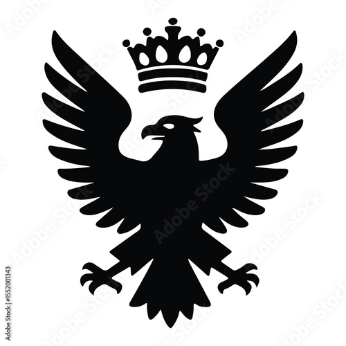 Eagle with wings flying vector illustration symbol