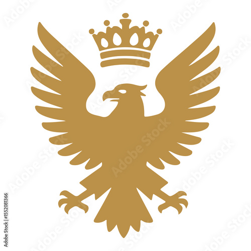 logo style coat of arms with eagle in white backraund