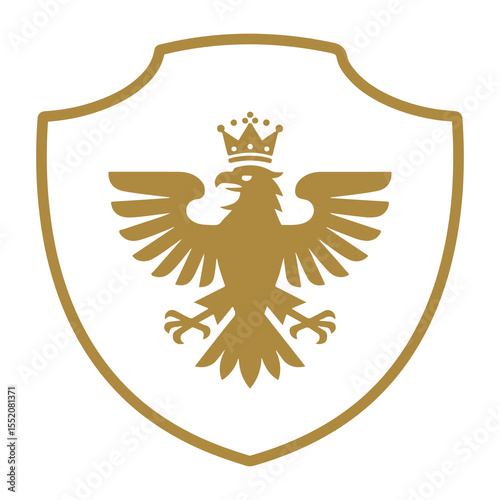 Austrian eagle coat of arms with heraldic shield and royal emblem design