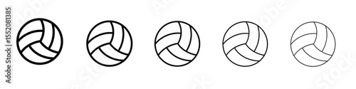volleyball icon simple vector outline logo