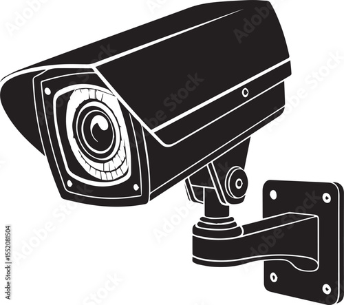 Digital video surveillance camera isolated with lens and flash for security technology, cc tv, CCTV icon, cc tv vector, for free