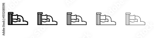 waste water icon simple vector outline logo