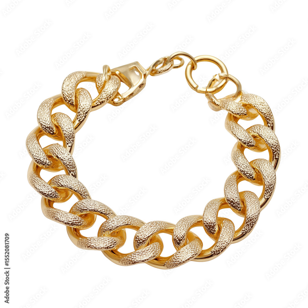 Obraz premium Gold curb chain bracelet