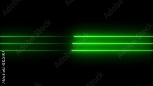 abstract glowing Animated wave neon lines on isolated black background. 4k animation.