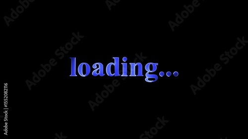 glowing neon text loading icon animation on dark background.