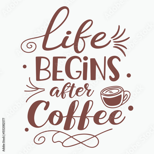 Coffee T-Shirt Design – Funny Quote, Vintage Style, Coffee Cup Vector for Caffeine Lovers