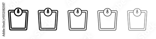weighing machine icon simple vector outline logo