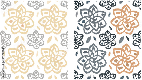 An Abstract Floral Pattern Using Only - Seamless Animal Print Vector