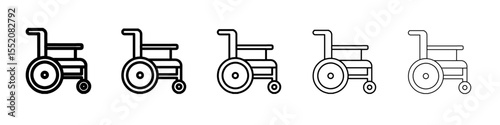 wheel chair icon simple vector outline logo
