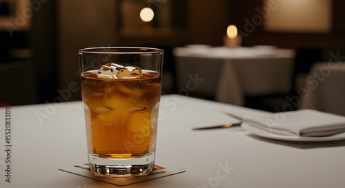 Aguardiente anise liqueur served chilled on a restaurant table