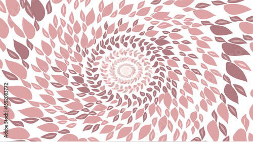 An Elegant Spiral Of Abstract Leaves - Seamless Animal Print Vector