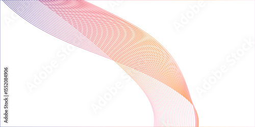 Abstract dynamic multicolor lines, waves. technology line stripe isolated science digital flowing black line. gradient colorful flowing wave design element. wavy lines gradient background.