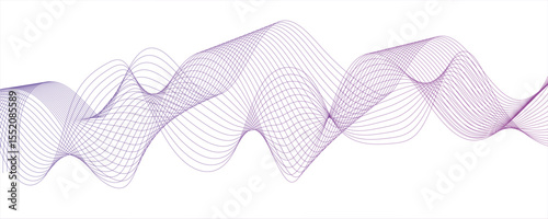 Abstract glowing Modern wave with Dynamic flowing lines. Futuristic technology and sound wave lines.Wave shapes undulate with deep pink to bright dynamic gradient effect. Sense of depth, rhythm, and..