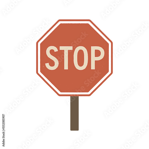 stop sign illustration icon on white background
Vector icon on the topic of road traffic