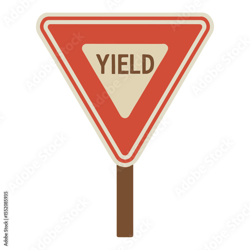 yield sign illustration icon on white background
Vector icon on the topic of road traffic