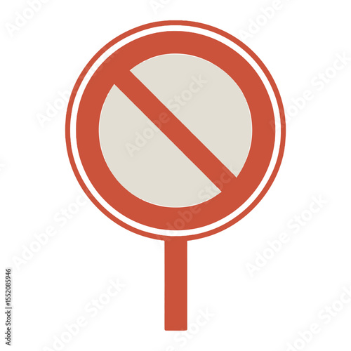 sign no traffic illustration icon on white background
Vector icon on the topic of road traffic