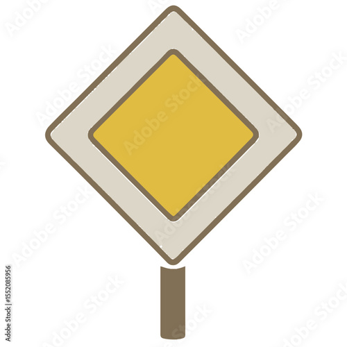 sign main road illustration icon on white background
Vector icon on the topic of road traffic