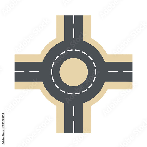 roundabout vector illustration icon on white background
Vector icon on the topic of road traffic