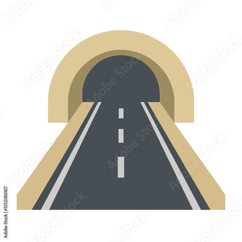 road to tunnel vector illustration icon on white background
Vector icon on the topic of road traffic