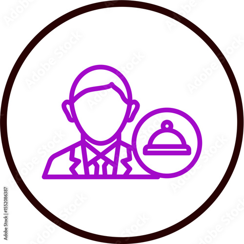 Customer Order Vector Line Purple Circle Black