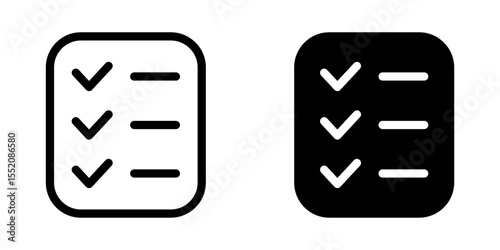 Checklist Icon Set. To-Do List, Tasks, Questionnaire Icons.