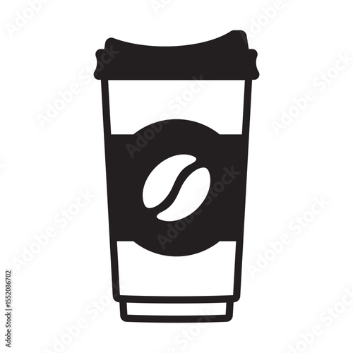 Paper Coffee Cup Icon. Disposable To-Go Cup Icon.