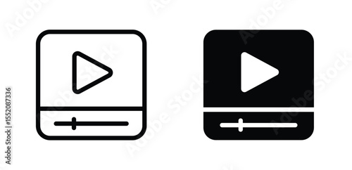 Social media video player interface icon
