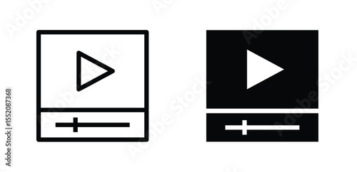 Social media video player interface icon