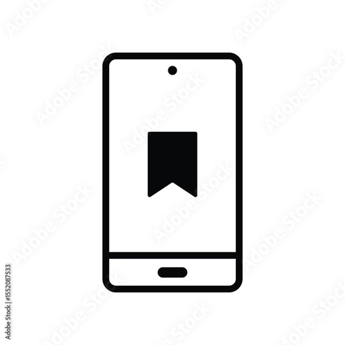 Phone with bookmark icon