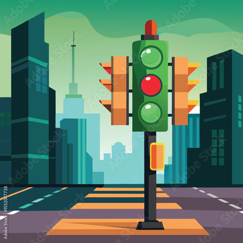 traffic light in the city