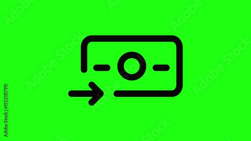 Money received payment transfer finance banking mobile cash icons video