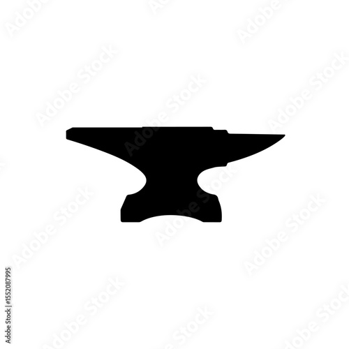 Anvil silhouette vector flat design.