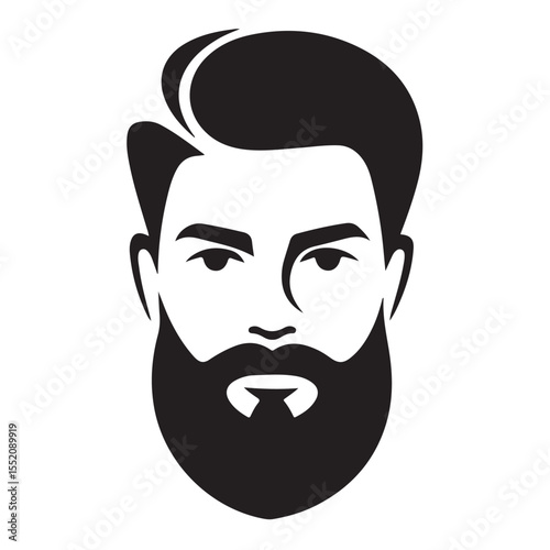 salon illustration of a man's face with a black mask, conveying a funny expression