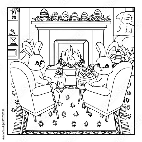 happy easter day coloring pages