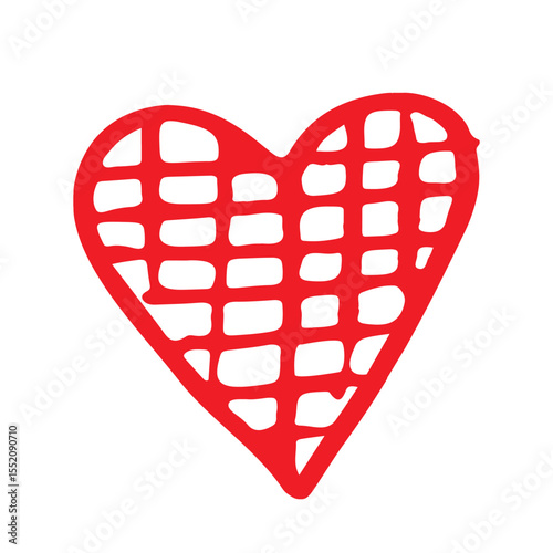 Chess checkered heart pink and red