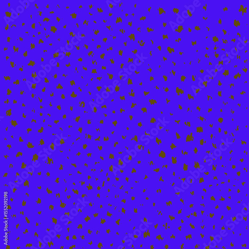 Vibrant blue background scattered with irregular gold shapes, creating a dynamic and textured abstract pattern.