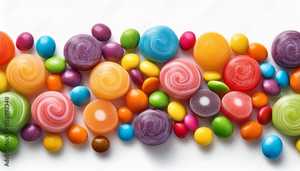 Fototapeta premium colorful candy on a white background