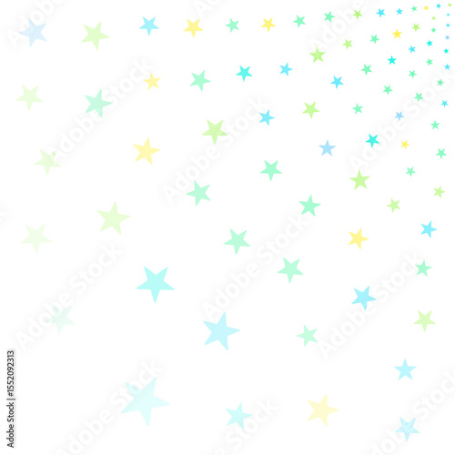 A gradient pattern of pastel-colored stars fading into the background, creating a whimsical and dreamy effect.