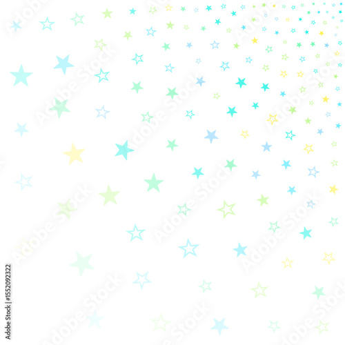 A gradient of pastel stars scattered across a white background, creating a whimsical and dreamy effect.